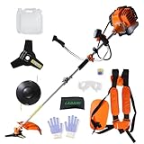 LADAMI Benzin Motorsense 52cc 2-Takt Rasentrimmer – 2-in-1 Multifunktion...