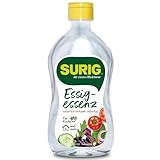 SURIG Essigessenz 400ml mit 25% Essigsäure - 100% pflanzlicher Essig zum...