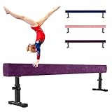 COSTWAY 226 cm Schwebebalken mit 3 Höhen verstellbar, Gymnastikbalken 100...