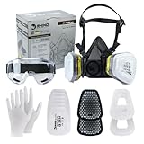 RHINO Smart Solutions Atemschutzmaske Staub mit Filter Aktivkohle Atemmaske...