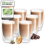 Fresh Master Latte Macchiato Gläser - Barista Premium Qualität für...