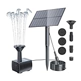 Voihamy Solar Wasserbrunnen | Outdoor Solar Springbrunnen, Quadratische...