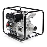 Wiltec Benzin Schmutzwasserpumpe 4kW 48.000l/h, 28m Förderhöhe,...