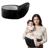 Schwarz Baby Hüftsitzträger mit Taschen, Ergonomische Hüftsitz...