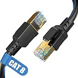 Nebite Cat 8 LAN kabel 3m, 40Gbps Netzwerkkabel 2000 MHz Ethernet Kabel...