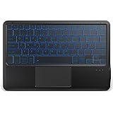 EasyAcc Beleuchtete Bluetooth Tastatur mit Touchpad, Ultraleichtes QWERTZ,...