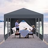 Pavillon 3x3m,9 ㎡ Gartenpavillon mit Seitenteilen und...