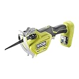 RYOBI 18 V ONE+ Akku-Astsäge RY18PSA-0 (Sägeblattlänge 15 cm, 80mm...