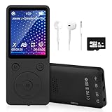 MP3 Player mit Bluetooth 5.2, 32 GB Speicherkarte, 1,8 Zoll TFT...