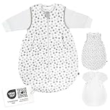Coconette Ganzjahres Baby-Schlafsack Circle - 2-teilig: Langarm Innensack &...