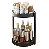 JOUING Drehteller Organizer Gewürzregal Drehbar 2 Etagen Metall Lazy Susan...