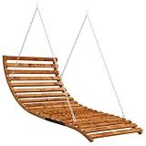 vidaXL Bugholz Bett-Schaukel Teak-Finish Massivholz Hängeschaukel...