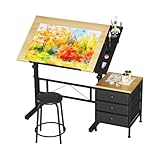 Dripex Zeichentisch 0-60° Neigbar Architektentisch Verstellbarer...