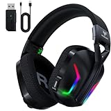 WESEARY WG1 2,4G Wireless Gaming Headset mit Mikrofon für PS5, PS4, PC,...