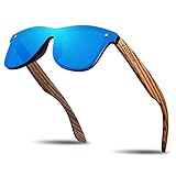 KITHDIA Holz Sonnenbrillen Herren und Damen Polarisierte Sonnenbrille mit...