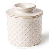 DOWAN Französische Butterdose, Butterglocke aus Porzellan, Buttertopf im...