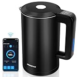 Aigostar - Smart Wasserkocher mit Temperatureinstellung 40°C-100°C, WiFi...