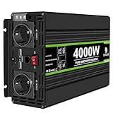 NOVOPAL 4000W Reiner Sinus Spannungswandler -Wechselrichter 24v auf 230v...