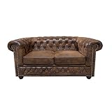 Invicta Interior Edles Chesterfield Sofa 2-Sitzer im Antik Look 2er Sessel...