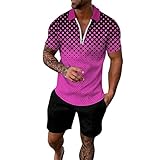 YBWZH Schnell trocknende 3D-Kurzarm-Anzugshorts für Herren Strand Tropical...