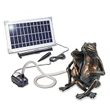 Esotec Solar Wasserspeier Set Frösche Paar, Solarpumpe, Teichfigur...