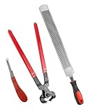 QWORK® 3-TLG Pferd Hufschmied Professionelle Huftrimm Werkzeug Kit,...