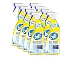 Biff Bad Total Spritzige Zitrone, Badreiniger, 8 x 750 ml, Sprühflasche,...