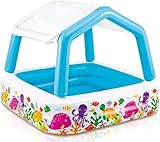 Intex 57470 Sonnenschirm Aquarium Pool, Bunt, 157x157x122 cm,