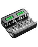 EBL Akku ladegerät für AA AAA C D NI-MH Akkus Type C Input Schnell...
