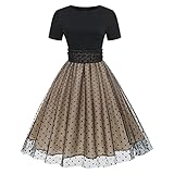 Odizli Rockabilly Kleider Damen 50er Jahre Petticoat Kleid Vintage Elegant...