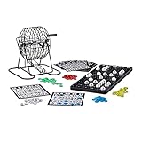 Relaxdays 10021014 Bingo Spiel mit Metalltrommel HxBxT: 20 x 17,5 x 21,5 cm...