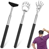 NISENTIA Rückenkratzer Teleskop, 3 Stück Kratzhand Rückenkratzer mit...