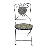 FineHome Edler Mosaik Gartenstuhl klappbar Balkonstuhl Mosaikstuhl...