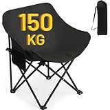 HAUSPROFI Campingstuhl Faltbar 150KG Belastbar, Klappstuhl Camping Leicht,...