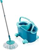 Leifheit Set Clean Twist Disc Mop Ergo 2.0 mit Rollwagen, Bodenwischer mit...