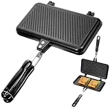 DOITOOL Toaster Xl Sandwich Maker Doppelseitig Bratpfanne Aluminium...