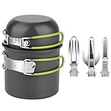 Camping Geschirr Set, Aluminium Camping Töpfe, Outdoor Kochgeschirr,...