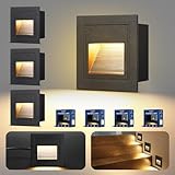 Letlit 4er Set Treppenbeleuchtung 3W 300lm, LED Treppenstufenbeleuchtung...