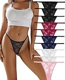 FINETOO 10er Pack Spitze Strings Tangas Damen Set Unterhosen Sexy...