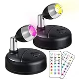 Klarlight RGB Mini LED Spot Batterie Fernbedienung Bildbeleuchtung Kabellos...