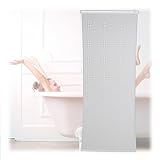 Relaxdays Duschrollo, semitransparenter Badvorhang, Badewanne u. Dusche,...