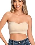 ANGOOL Damen Trägerloser BH Push Up ohne Bügel Bandeau Top Damen...