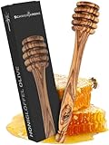 Schwertkrone Premium Honiglöffel Olivenholz - 15cm Honigheber aus Holz -...
