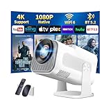 Beamer 4K Projektor Full HD 1080P Android Tragbarer Projektor, Mini Beamer...
