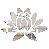 CREATCABIN 3D Acryl Spiegel Lotus Blume Wandaufkleber Wandkunst Aufkleber...