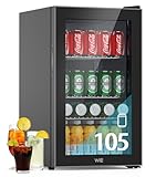 WIE Mini Kühlschrank Getränkekühlschrank 70 Liter mit Doppelte Glastür...