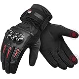 KEMIMOTO Winter Motorradhandschuhe - Winddichte Motorrad Handschuhe mit...