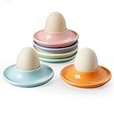 Cinf Macaroon 6PACK Keramische Eierhalter für hart & weich gekochte Eier...