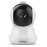 SriHome SH020, Drahtlose Überwachungskamera 1080P HD IP-Kamera WiFi...