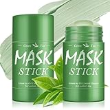 2 Stück Green Mask Stick, Grüntee Purifying Clay Mask, Green Tea Mask...